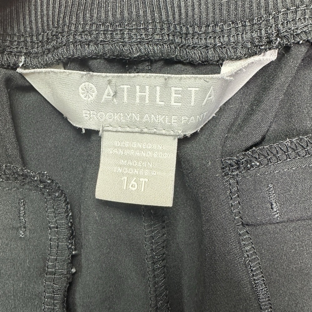 Athleta Pant Women's Size 16 Tall Black Brooklyn Ankle Athleisure - Picture 2 of 10